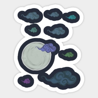 Cloudy Night Sticker